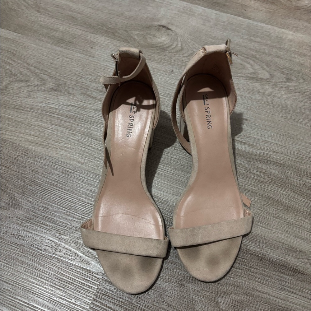 Call it Spring Block Heels - Beige